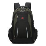 green Travel Laptop Backpack Polyester