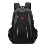 grey Travel Laptop Backpack Polyester