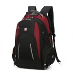 red Travel Laptop Backpack Polyester