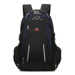 black Travel Laptop Backpack Polyester