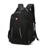 black Travel Laptop Backpack Polyester