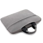 Suede Leather Pu Computer Bag With Folding Handle
