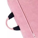 Waterproof Suede Leather Pu Computer Bag With Folding Handle