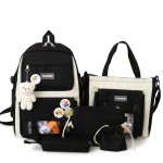 Custom logo Children Bag Cartoon 5pcs Per Set Kids School Backpack
